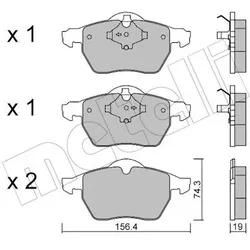 Metelli Bremsbelagsatz, Scheibenbremse 2203141 Für Volvo