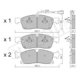 Metelli Bremsbelagsatz, Scheibenbremse 2209275 Für Maserati