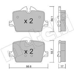 Metelli Bremsbelagsatz, Scheibenbremse 2212650 Für Bmw Toyota