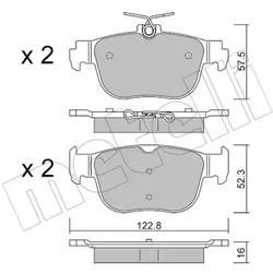 Metelli Bremsbelagsatz, Scheibenbremse 2212810 Für Skoda Vw