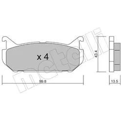 Metelli Bremsbelagsatz, Scheibenbremse 2203030 Für Ford Mazda