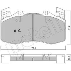 Metelli Bremsbelagsatz, Scheibenbremse 2212700 Für Mercedes