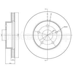Metelli Bremsscheibe 230696C Belüftet 305Mm 26Mm Für Jeep