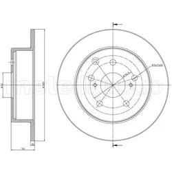 Metelli Bremsscheibe 230991C Voll 280Mm 10Mm Für Toyota