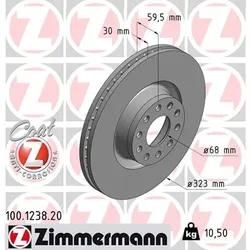 Zimmermann Bremsscheibe 100123820 Vorderachse Belüftet 323Mm 30Mm Für Audi