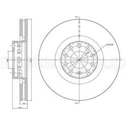 Metelli Bremsscheibe 230737C Belüftet 323Mm 30Mm Für Audi