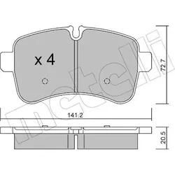 Metelli Bremsbelagsatz, Scheibenbremse 2207110 Für Iveco