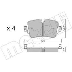 Metelli Bremsbelagsatz, Scheibenbremse 2211300 Für Vw Audi Seat