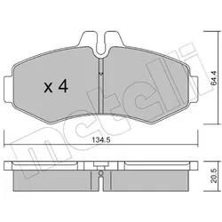 Metelli Bremsbelagsatz, Scheibenbremse 2205730 Für Mercedes
