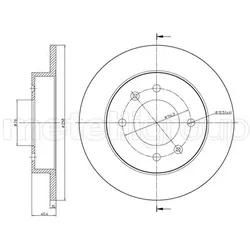 Metelli Bremsscheibe 230713 Voll 258Mm 10Mm Für Hyundai