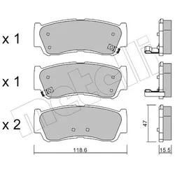 Metelli Bremsbelagsatz, Scheibenbremse 2207880 Für Kia Hyundai