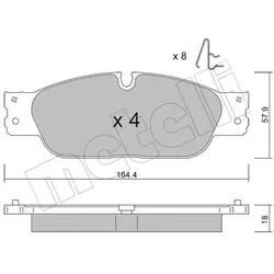 Metelli Bremsbelagsatz, Scheibenbremse 2211890 Für Jaguar