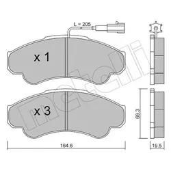 Metelli Bremsbelagsatz, Scheibenbremse 2203260 Für Peugeot Fiat Citroën
