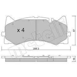 Metelli Bremsbelagsatz, Scheibenbremse 2212710 Für Mercedes