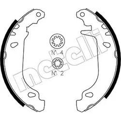 Metelli Bremsbackensatz 530345 Für Renault