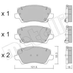 Metelli Bremsbelagsatz, Scheibenbremse 2211650 Für Kia