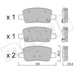 Metelli Bremsbelagsatz, Scheibenbremse 2213040 Für Hyundai Kia
