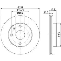 DON Bremsscheibe pcd21132 256mm 24mm für BUICK (SGM) BAOJUN (SGMW) DAEWOO Suzuki