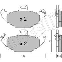 Metelli Bremsbelagsatz, Scheibenbremse 2206340 Für Renault