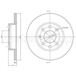 Metelli Bremsscheibe 230080 Voll 236Mm 13Mm Für Opel