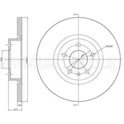 Metelli Bremsscheibe 230472C Voll 281Mm 15Mm Für Alfa Romeo