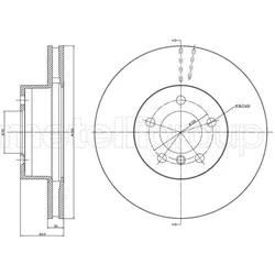 Metelli Bremsscheibe 231068C Belüftet 324Mm 30Mm Für Bmw