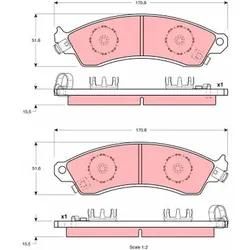 Trw Bremsbelagsatz, Scheibenbremse Gdb1226 Für Pontiac Chevrolet Ford
