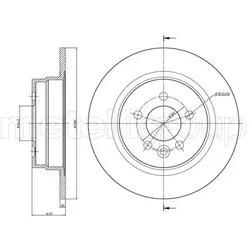 Metelli Bremsscheibe 230644 Voll 280Mm 10Mm Für Rover