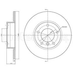Metelli Bremsscheibe 230227C Voll 286Mm 12Mm Für Bmw