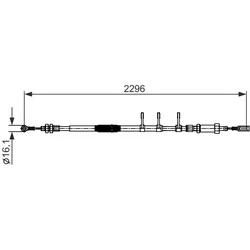 Bosch Seilzug, Feststellbremse 1987482595 Für Peugeot Fiat