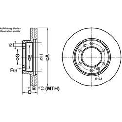 ATE Bremsscheibe 24012001531 belüftet 302mm 20mm für TOYOTA