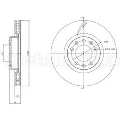Metelli Bremsscheibe 231764C Belüftet 283Mm 26Mm Für Peugeot