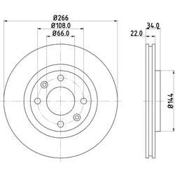 DON Bremsscheibe pcd10142 266mm 22mm für Citroën Peugeot Opel FENGSHEN (DF-PSA)