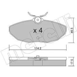 Metelli Bremsbelagsatz, Scheibenbremse 2211900 Für Jaguar