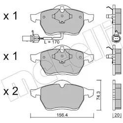 Metelli Bremsbelagsatz, Scheibenbremse 2202791 Für Ford Vw