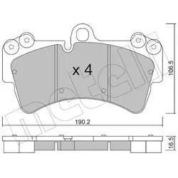 Metelli Bremsbelagsatz, Scheibenbremse 2206540 Für Vw Audi Porsche