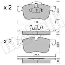 Metelli Bremsbelagsatz, Scheibenbremse 2203090 Für Volvo