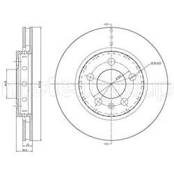 Metelli Bremsscheibe 230695C Belüftet 256Mm 22Mm Für Vw