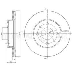 Metelli Bremsscheibe 230457 Belüftet 232Mm 18Mm Für Nissan