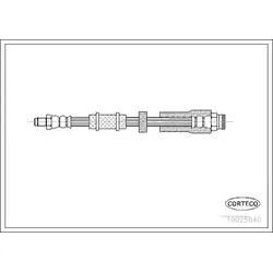 Corteco Bremsschlauch 19025840 Vorderachse Für Peugeot Fiat
