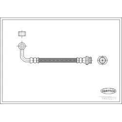 Corteco Bremsschlauch 19032271 Hinterachse Für Nissan