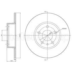 Metelli Bremsscheibe 230368C Voll 252Mm 10Mm Für Alfa Romeo Lancia