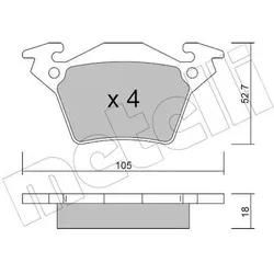 Metelli Bremsbelagsatz, Scheibenbremse 2205740 Für Mercedes