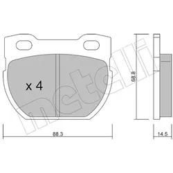 Metelli Bremsbelagsatz, Scheibenbremse 2203540 Für Land Rover