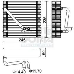 Meat & Doria Verdampfer, Klimaanlage 997014 Für Vag