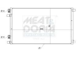 Meat & Doria Kondensator, Klimaanlage 991030 Für Renault