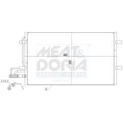 Meat & Doria Kondensator, Klimaanlage 991103 Für Ford