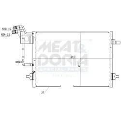 Meat & Doria Kondensator, Klimaanlage 991225 Für Vag