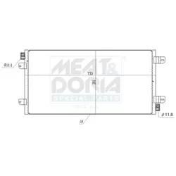 Meat & Doria Kondensator, Klimaanlage 991037 Für Opel Nissan Renault