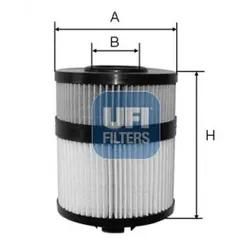 Ufi Ölfilter 2510800 Filtereinsatz 124Mm Für Saab Opel Gm Isuzu
